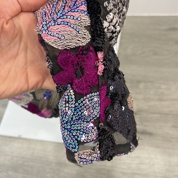 BRONX AND BANCO Dahlia Leona Embroidered Gown in Silver Multi - Picture 14 of 14